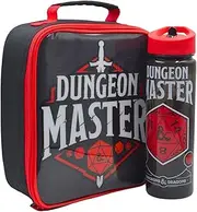 Dungeons and Dragons Lunch Bag and Water Bottle Set Kids Cooler Bag and Water Bottle with Flip Up Spout Straw