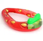 Inflatable Strawberry Pool Floats Large Lounge Toy for Children Adults Lake Raft Lounge with Headrest Inflatable Lounger Summer Water Fun for Beach Pool Party Toy