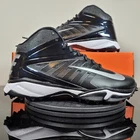 Nike Vapor Pro 3/4 Destroyer Football Shoes Black Silver 527879 001 Men's Sz 10