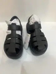 Crocs Unisex Stomp Fisherman Platform Sandal, Black, 6 US Men Women’s 8
