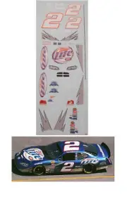 #2 Rusty Wallace 2005 Dodge 1/64 scale decal for Tyco AFX Lifelike
