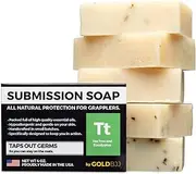 Antifungal Tea Tree Oil Soap - 100% All Natural USA Made Bars for BJJ Jiu Jitsu Wrestling and Grappling - Combats Ringworm Jock Itch Athlete's Foot Acne and More (5-Pack of 4 Ounce Soap Bars)