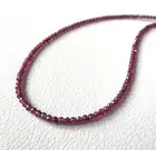 Natural Rhodolite Garnet Faceted Roundelle Beads Gemstone , Faceted Garnet Beads