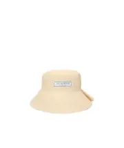 Jacquemus Le Chapeau Vela Folded Bucket Hat 56 natural