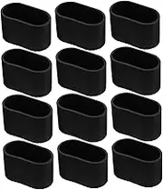 SHINEOFI 24pcs Oval Chair Leg Caps Rubber Furniture Pad Leg Cap Covers Table Feet Covers Floor Protector for Indoor Home Chair Table Desk