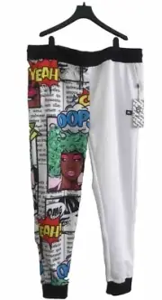COMIC STRIP THEME PRINT JOGGER SWEATPANTS ENCRYPTED MENS SIZE 3XL- XXXL NWT