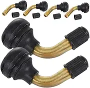 GLEAVI 6pcs Car Motorcycle Tire Valve Stem Replacement Kit Extendable Wheel Tire Valves Angled Stem for Diy Mechanics