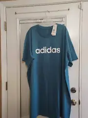 NWT ADIDAS PLUS SIZE 4X WMNS SPORTSWEAR T-SHIRT BLUE DRESS