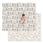 JumpOff Jo - Large Waterproof Foam Padded Play Mat for Infants, Zoo Train