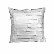 Pleats White 45x45 cm Square Filled Cushion by Accessorize