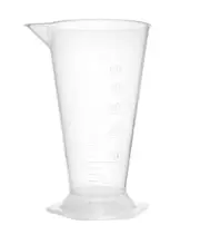 Conical Measure, 50ml - Polypropylene Plastic, Translucent - Eisco Labs