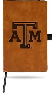 Rico Industries NCAA Texas A&M Aggies Brown Laser Engraved Small Notepad Jounral/Notepad 8.25" x 5.25"- Office Accessory