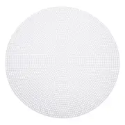 5pcs 9" Plastic Mesh Canvas Sheet 13 Count Round Blank Canvas White