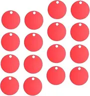 LOLIPPYY 25Pcs Round Aluminium Alloy Pet Id Tags DIY Blank Pet Tags for Puppies Bright Red Color Lightweight Durable Pendant Accessories for Custom Carving for Dogs