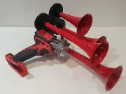 Milwaukee M18 Power Air Horn, Train Horn Compressor, QUAD Red & Black 14 Inch