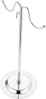 Gatuida Freestanding Towel Storage Rack Multi Purpose Stainless Steel Towel Stand with Hooks for Bathroom and Kitchen Towel Bar for Easy Drying and Display