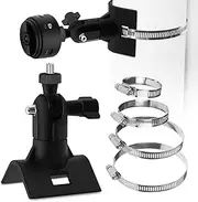 [Dreamark] Camera Mount for EufyCam & Arlo Pro, Adjustable Universal Mast Mount, Wall Mount with 1/4 Inch Screw Hole for Outdoor Camera and Solar Panel, Black, Pack of 1