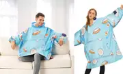 Unisex Oversized Plush Hooded Blanket - Sushi