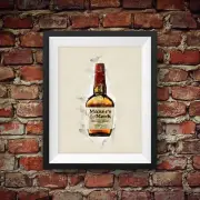 Maker's Mark Kentucky Straight Bourbon Whiskey Handmade - Original Wall Decor