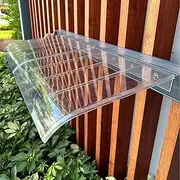 Outdoor Patio Canopy, Invisible Window Awning, Roof Protecting, Front Door, Patio Mute Rain Shelter Cover, Curved Window Door Canopy Awning Shelter (Size : 40x180cm/16"x71")