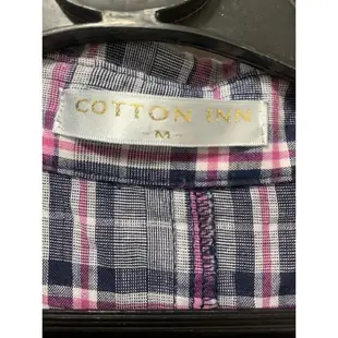 銀穗Cotton inn 紫黑格紋拼接黑色牛仔洋裝二手