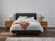 Retro Square Bed Frame - King / Slate