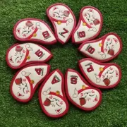 9pcs/set Lucky Cat Golf Iron Club Head Covers 4-9,P,S,A Fit R/H