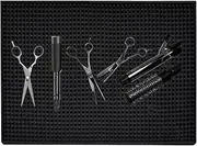 LeoLeoii 3pcs Salon Mat,Barber Sink Mat for Station | Barbershop Accessories, Hair Styling Tool Organizer, Salon Pad for Work Tools (Large)