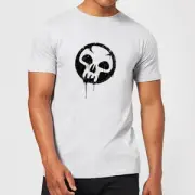 Magic The Gathering Black Mana Splatter Men's T-Shirt - Grey