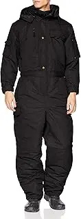 SHINMEN(シンメン) Shimmen 617 Men's Insulated Thermal Coveralls with Hood, Long Sleeves, Warm Overalls (Twill Material, Removable Hood, Velcro Sleeves, Hem and Hook)
