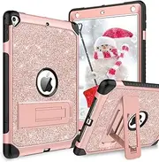 YINLAI for iPad 6th 5th Gen iPad 9.7 Case(2018/2017), iPad Air 2 Case, iPad Pro 9.7 Case with Kickstand, Slim Glitter Bling Table Case for Kids Girls Women Shockproof Protective Tablet Cover,Rose Gold