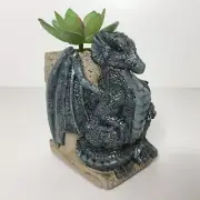 Concrete Grey Dragon Flower Pot