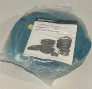 Tupperware Crystal Wave Lunch Dish 2gen Container New Blue