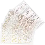 Baluue Nail Art Sticker Decals 6 Sheets Line Nail Stickers DIY Manicure Decals Elegant Silver