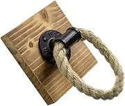 Mipcase Wooden Towel Ring Wall Mounted Kitchen Bathroom Holder Space Saving Towel Storage Durable and Practical Design
