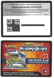 POKEMON PTCGO Black&White Plasma Blast UNUSED Booster Pack ENBW10BST ONLINE CODE