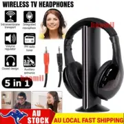 Wireless TV Headphones 5 In 1 Home Headset For TV Watching TV Ear Microphone