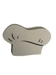 chefs hat paper piece for scrapbooks handmade with Cardstock