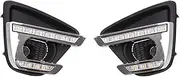 Turn Signal Lights for Mazda for CX-5 2012 2013 2014 2015 2016 Foglight Car LED DRL with Yellow Turn Signal Daytime Running Light Fog Lamp Cover Turn Signal Lights(Model A)