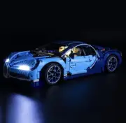 LED Light Kit for Bugatti Chiron - Compatible with LEGO® 42083 Set (Remote)