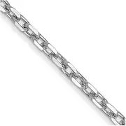 [JewelryWeb] 14k Gold Sparkle Cut Cable Chain Necklace - Chain Necklace for Women and Men in Yellow Gold Rose Gold White Gold Choice of Lengths 16 18 20 24 22 30 14 26 and Variety of mm Options