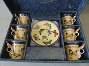 Inart 6 coffee- espresso cups and saucers set objects of art