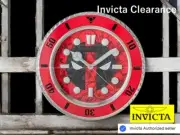 Invicta Marvel Deadpool Red & Black 14" Quartz Stainless Steel Wall Clock