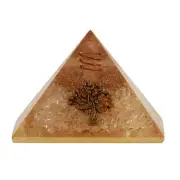 Clear Quartz Orgone Pyramid Tree Of Life Healing Energy Free Shipping