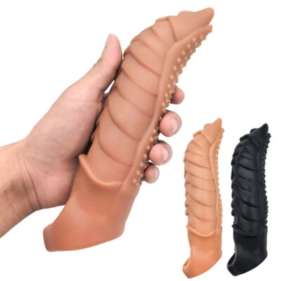Men Cock Girth Enlarger Enhancer Penis Extension Extender Sheath SleeveCondoms