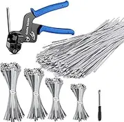 Goethe Garden WCT322 Stainless Steel Cable Tie Gun for Fastening and Cutting up to 12mm Width Cable Ties,4 Size For Multi-purpose Cable Ties, Suitable For Fixing Fences, Pipes, Etc. Outdoor.
