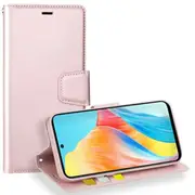 For Oppo A58 4G Case, Hanman Wallet Leather Flip Magnetic Stand Case Cover (Rose Gold)