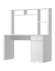 [Artiss] Computer Desk Drawer Bookshelf Cabinet in White