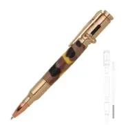 30 Caliber Bolt Action Gold Bullet Cartridge Turning Pen Kit-Hardware Only