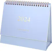STOBOK Desk Calendar, 2023-2024 Desktop Calendar 18 Months Wall Calendar Calendar Planner 2024 Calendar for Office Home, Purple, 19X16.3X8CM